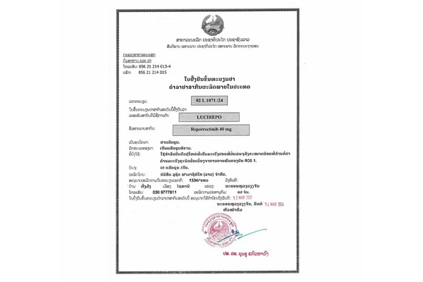 老撾版瑞普替尼Repotrectinib40mg*60粒